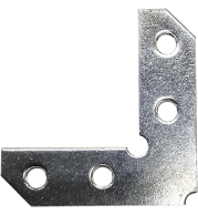 Large L Angle Metal Bracket for Aluminium Systems, Heavy Load Zinc Alloy Construction, Anodized Finish, Provides Reinforced Framework Corners
